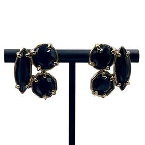 Kate‎ spade New York Desert Stone Cluster Black Glass Gold Tone Stud
Earrings